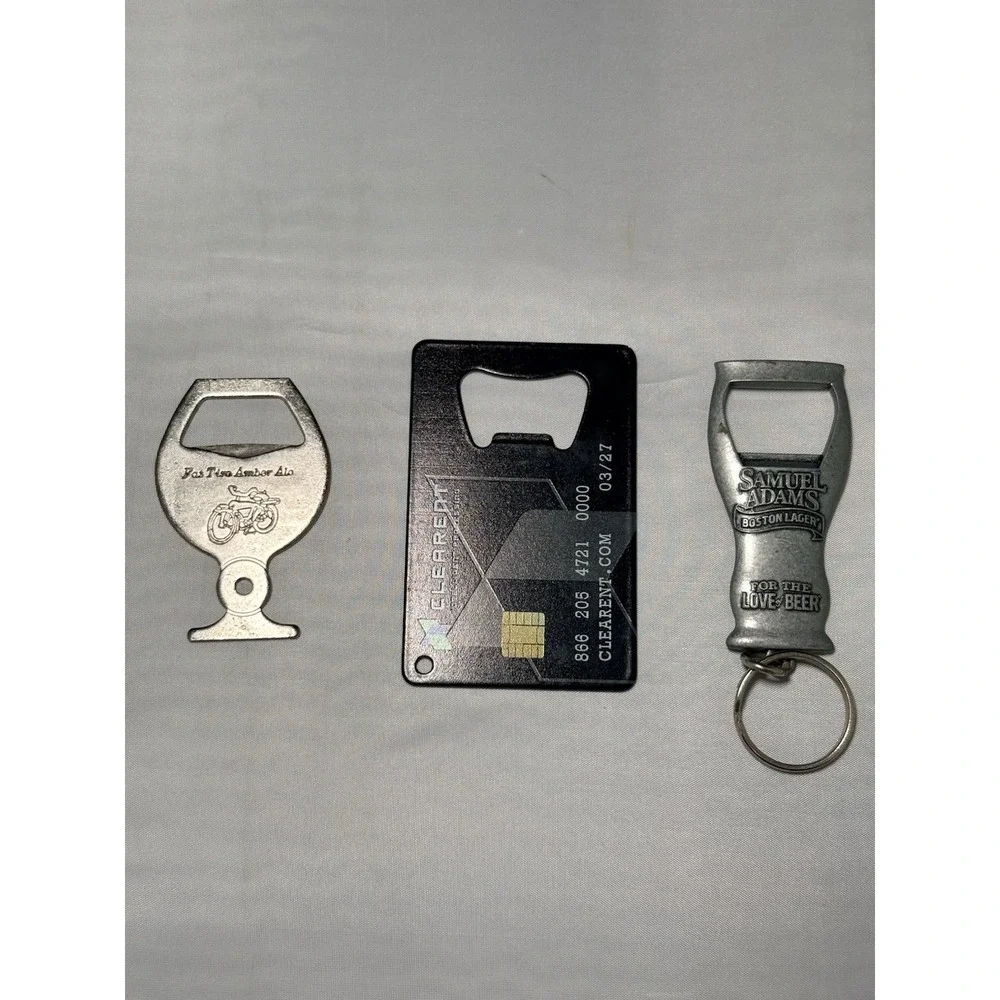Fat Tire Amber Ale Belgium Brewing Key Chain Beer Bottle Opener Sam Adams Lot